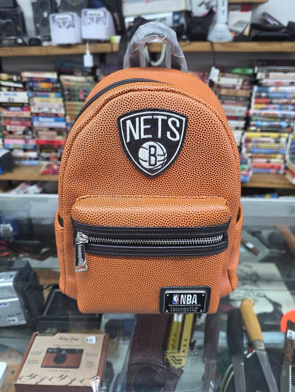 Loungefly NBA Brooklyn Nets Basketball Texture Mini Backpack Bag NWT